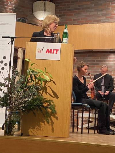 Vorsitzende der MIT Tempelhof-Schneberg Gabriele Kstner bei der Begrung