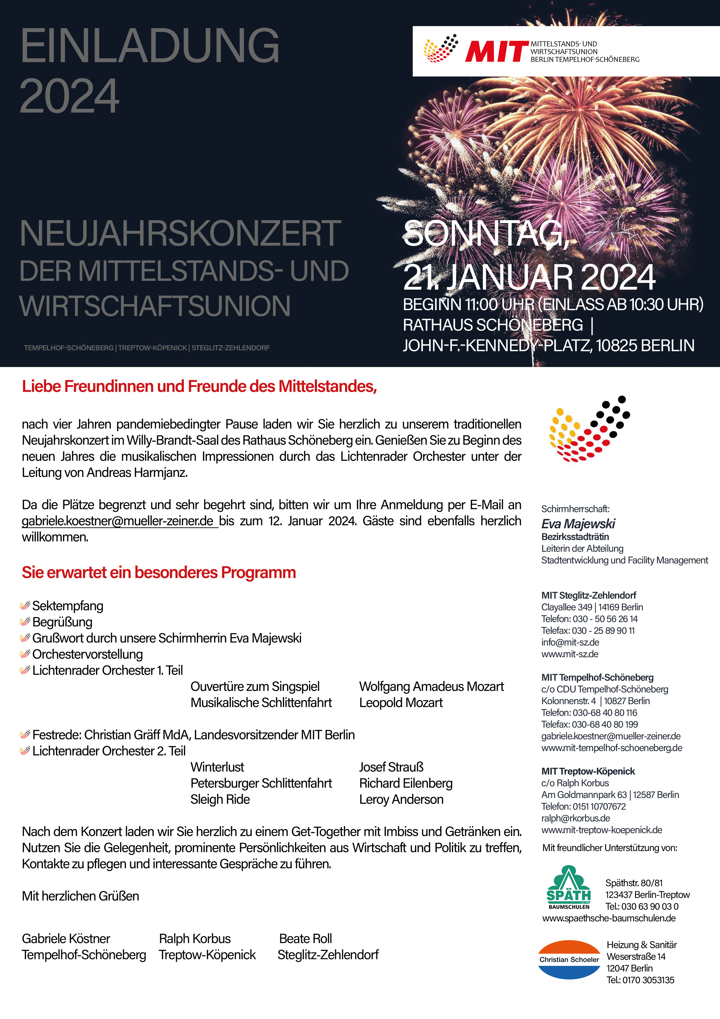 Neujahrskonzert am 21. Januar 2024